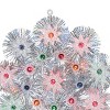 Northlight 8" Pre-Lit Silver Retro Starburst Christmas Tree Topper - Multicolor Lights - 3 of 4