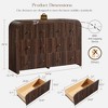 Modern Fluted 5 and 6 Drawer Dresser, Curved Profile Wood Storage Organizer for Bedroom, Living Room, Hallway - 2 of 4