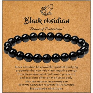 Healing Crystal Bracelet for Women Men, 8mm Natural Stone Beaded Bracelets - 1 of 4