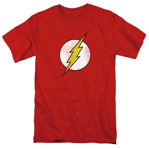 Dc Flash Flash Logo Distressed Adult T-Shirt - 1 of 4