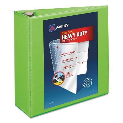 Avery Heavy-Duty View Binder w/Locking EZD Rings 4" Cap Chartreuse 79812