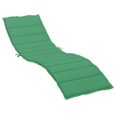 vidaXL Outdoor Sun Lounger Cushion - Weather Resistant Green Lounger Pad Made with 100% Polyester Oxford Fabric with Foam Fiber Filling