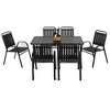 7 Pieces Patio Dining Set, Patio Conversation Set with 6 Chairs, Outdoor Table and Chairs Set for Backyard Garden Poolside - 3 of 4