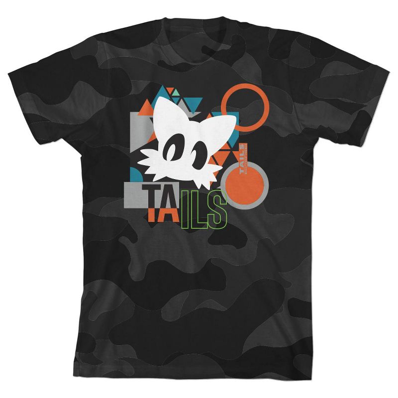 Sonic the Hedgehog Modern Tails Remix Youth Boy's Camo Graphic Tee, 1 of 2