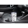 Elanze Designs 20 oz Stainless Steel On the Go Insulated Travel Tumbler With Push Top Lid, Silver Tone Marble Print White - 3 of 4