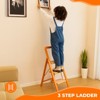 Gulches 3 Step Ladder Folding Step Stool for Adults with Wide Anti-Slip Pedal, Aluminium Lightweight Foldable Step Ladders for Home Kitchen, 580 lbs - 2 of 4