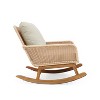 Vatros Contemporary Minimalist Wicker Rocking Chair Indoor and Outdoor Accent Chair - 3 of 4