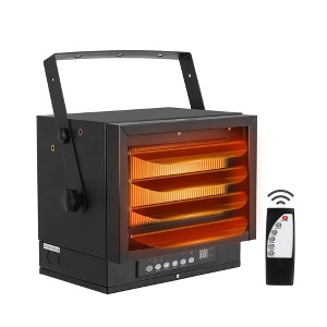 Garage Heater Electric, Digital Fan-Forced Hard-Wired Ceiling Mount Shop Heater with Remote, 12-Hour Timer, Thermostat, Overheat Protection - 1 of 4