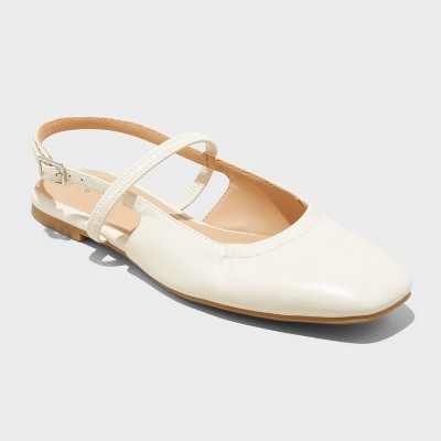 Women's Vada Slingback Scrunch Toe Flats - A New Day™