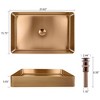 Fortune Candy 23.62'' Length Stainless Steel Rectangle Vessel Bathroom Basin - 2 of 4