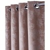 100% Blackout Curtain Panels Fannie - Woven Jacquard Triple Pass Thermal Insulated (Set of 2 Panels) - 2 of 4