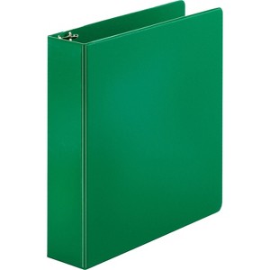 Business Source Round Ring Binder 2" Capacity 11"x8-1/2" Green 28558 - 1 of 1