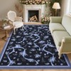Floral Area Rug Machine Washable Rug For Playroom,Cute Throw Carpet For Girls,Low Pile Non Slip Non Shedding Rug - 3 of 4