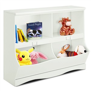 Costway Kids Storage Unit Bookshelf Bookcase Toy Organizer Bookshelf Bookcase - 1 of 4