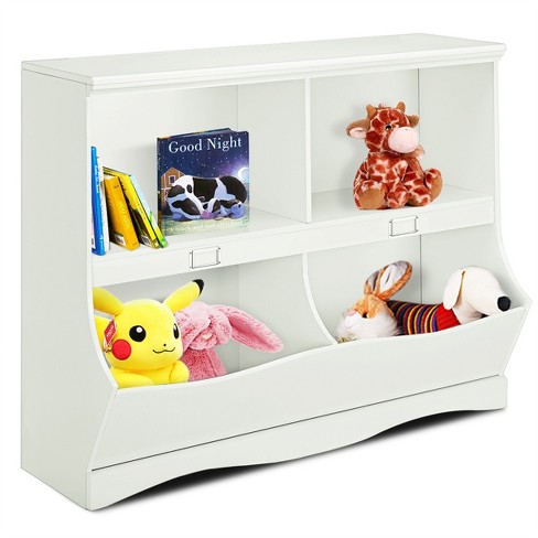 Costway Kids Toy Storage Cubby Bin Floor Cabinet Shelf Organizer W/2 Baskets  : Target