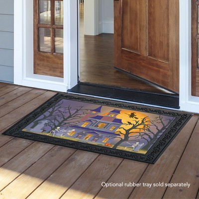 Briarwood Lane Haunted House Party Halloween Doormat Full Moon Indoor / Outdoor 30" x 18"