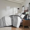 Ink+Ivy 3pc Full/Queen Mila Cotton Duvet Cover Set with Chenille Tufting Gray: Percale Weave, OEKO-TEX Certified, Includes Pillow Shams - 4 of 4