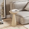 JIONJOY Rustic Round Pedestal Side Table - Farmhouse Martini Table with Tapered Base for Living Room, Bedroom or Small Spaces - 4 of 4