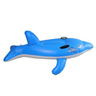 Swimline 61" Inflatable Ride-On Dolphin 1-Person Swimming Pool Float - Blue