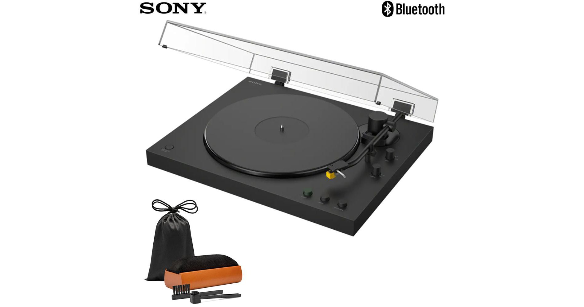 Sony PS-LX5BT Full Auto Premium Belt-Drive Turntable with Bluetooth & Deco Gear Record Cleaning Kit