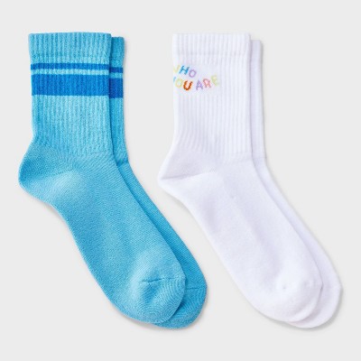 Women's Icon Cushioned Ribbed 2pk Mid Crew Socks - 4-10