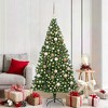vidaXL Artificial Christmas Tree Green 70.9" PVC and Steel and Plastic - 2 of 4