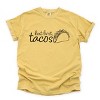 Simply Sage Market But First, Tacos Outline Garment Dyed Tee - 2 of 4