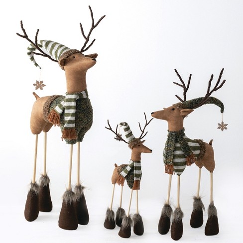 Sullivans Set Of 3 Standing Deer Figurines 37