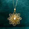 Ross-Simons Italian 18kt Gold Over Sterling Daisy Pendant Necklace With 5-6mm Cultured Pearl Size 18 - 3 of 4