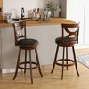 Tangkula 4pcs 30.5" Bar Stools 360° Swivel Bar Height w/ PVC Leather Cushioned Seat - 2 of 4