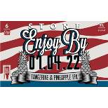 Stone Enjoy By IPA Beer - 6pk/12 fl oz Cans