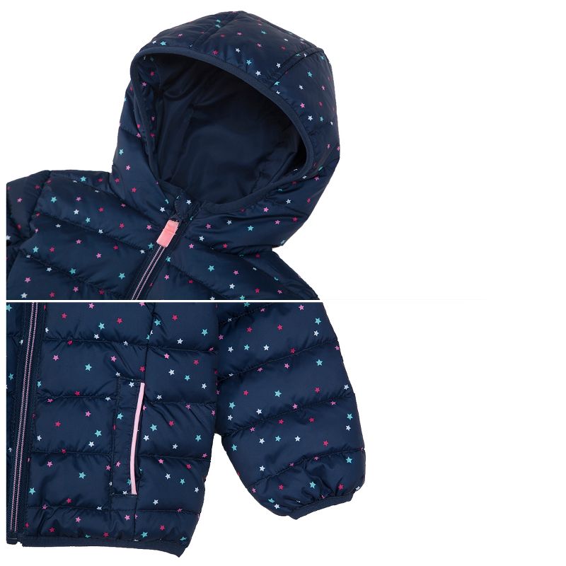 Rokka&Rolla Toddler Little Girls' Light Puffer Jacket Winter Coat, 6 of 9