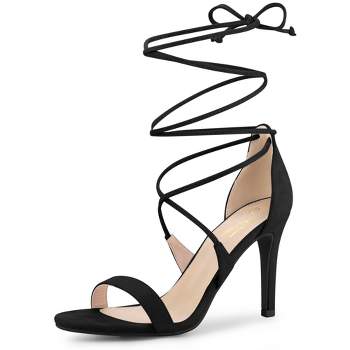 Perphy Stiletto High Heels Lace Up Sandals for Women