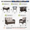 Buenhomino 7pcs Outdoor Patio Furniture Set with Fire Pit Table, Rattan Wicker Loveseat Glider Sets with Ottomans, High back Chairs and Coffee Table - 3 of 4