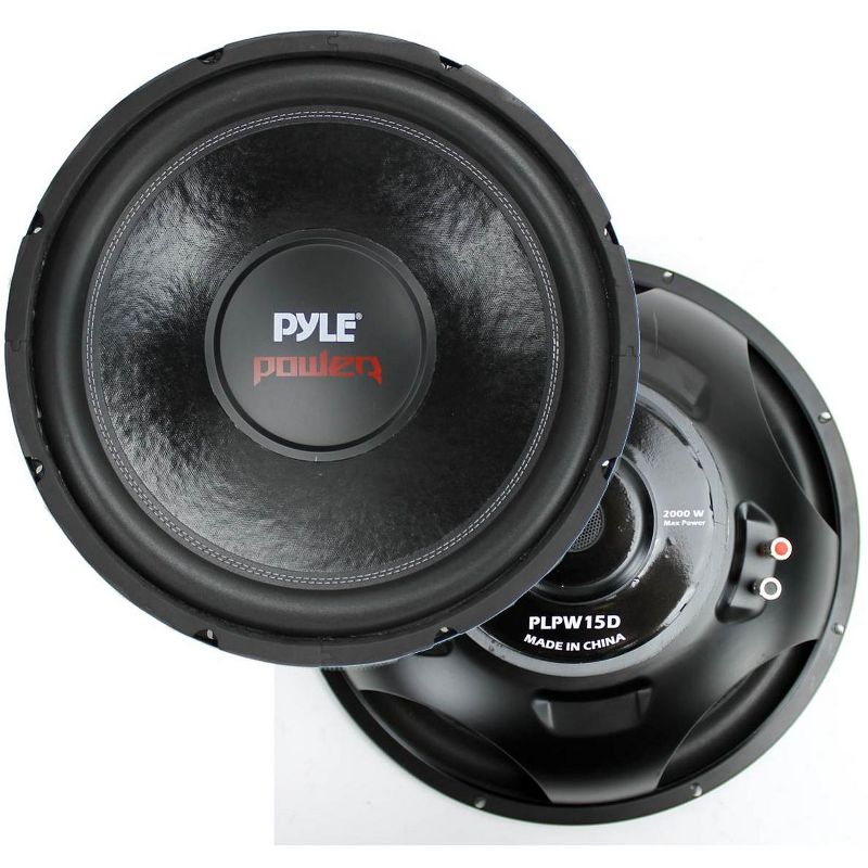 Pyle PLPW15D 15" 2000 Watt 4-Ohm DVC Power Car Audio Subwoofer Sub Woofer, 1 of 7