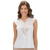 Collections Etc Reversible Silky Camisole with Lace V-Neckline - Made in the U.S.A. - 2 of 4