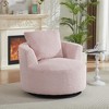 TIRAMISUBEST 360 Degree Swivel Accent Chair Plush Comfort Pocket Spring Support Wooden Base Comfy Seating Living Room Office Apartment - 3 of 4