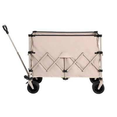 Beach Wagon,Collapsible Wagon 220lbs Heavy Duty 300L Folding Utility Garden Cart with Big All-Terrain Beach Wheels