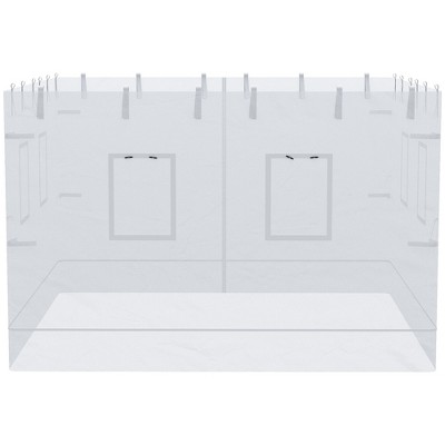 White Polyester 10' x 10' Canopy Gazebo Insect Mesh with Service Windows