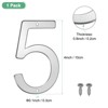 Unique Bargains 304 Stainless Steel Polished Surface Rust Corrosion Resistant House Number 1 Pc - 3 of 4