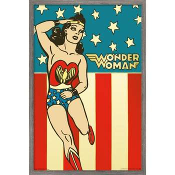 Trends International DC Comics - Wonder Woman - VIntage Framed Wall Poster Prints