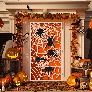 Presence Halloween Spiderweb Door Cover - 1 of 4