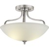 Progress Lighting Laird 3-Light Semi-Flush Ceiling Light, Antique Bronze, Glass Shade - 2 of 4