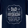 Dad Life Is The Rad Life Superhero Dad Crew Neck Short Sleeve Navy Men's T-shirt - 2 of 3