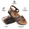 Aerothotic - Whitney Open Toe Genuine Leather Platform Sandals with Adjustable Ankle Strap - 2 of 4