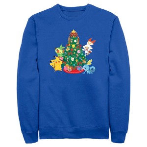Men's Pokemon Christmas Tree Friends Sweatshirt - 1 of 4