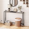 Itopfox Narrow Console Table with Power Outlets, Slim Behind Couch Table, Entryway Display Shelf for Living Room, Foyer, Hallway, Greige and Black - 2 of 4