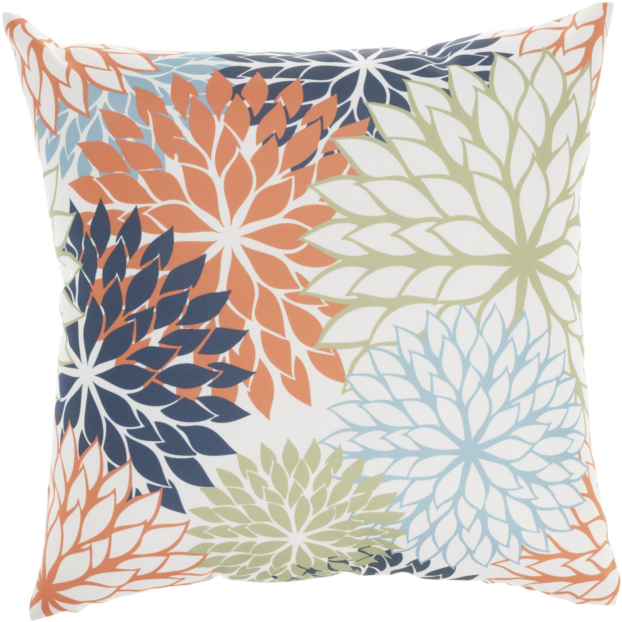 Mina Victory Aloha Floral Tropical Outdoor Throw Pillow Multicolor 20" x 20"