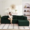 Mjkone 106''Minimalist 2-Piece Corduroy Modular Chaise Sectional Sofa Deep Seat,L-Shaped Upholstered Couch With Right Chaise - 4 of 4