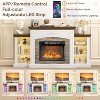 VINGLI 70'' Fireplace TV Stand for 80 inch TVs, Electric Fireplace with Mantel, Modern Entertainment Center with LED - 2 of 4